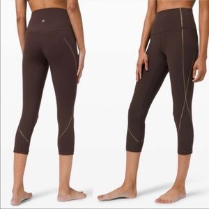 Lululemon high waisted align gold French press